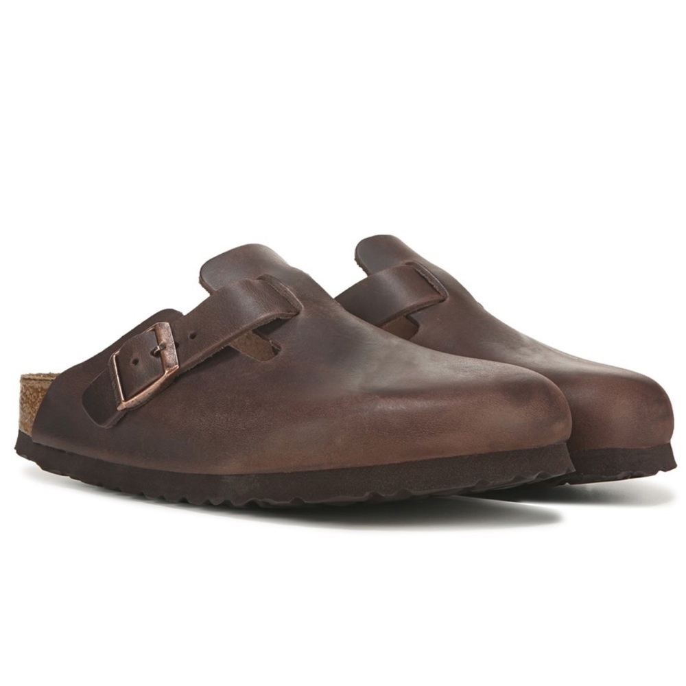 Birkenstock Women's Boston Soft Footbed Clog 41 Habana Brown Oiled Leather